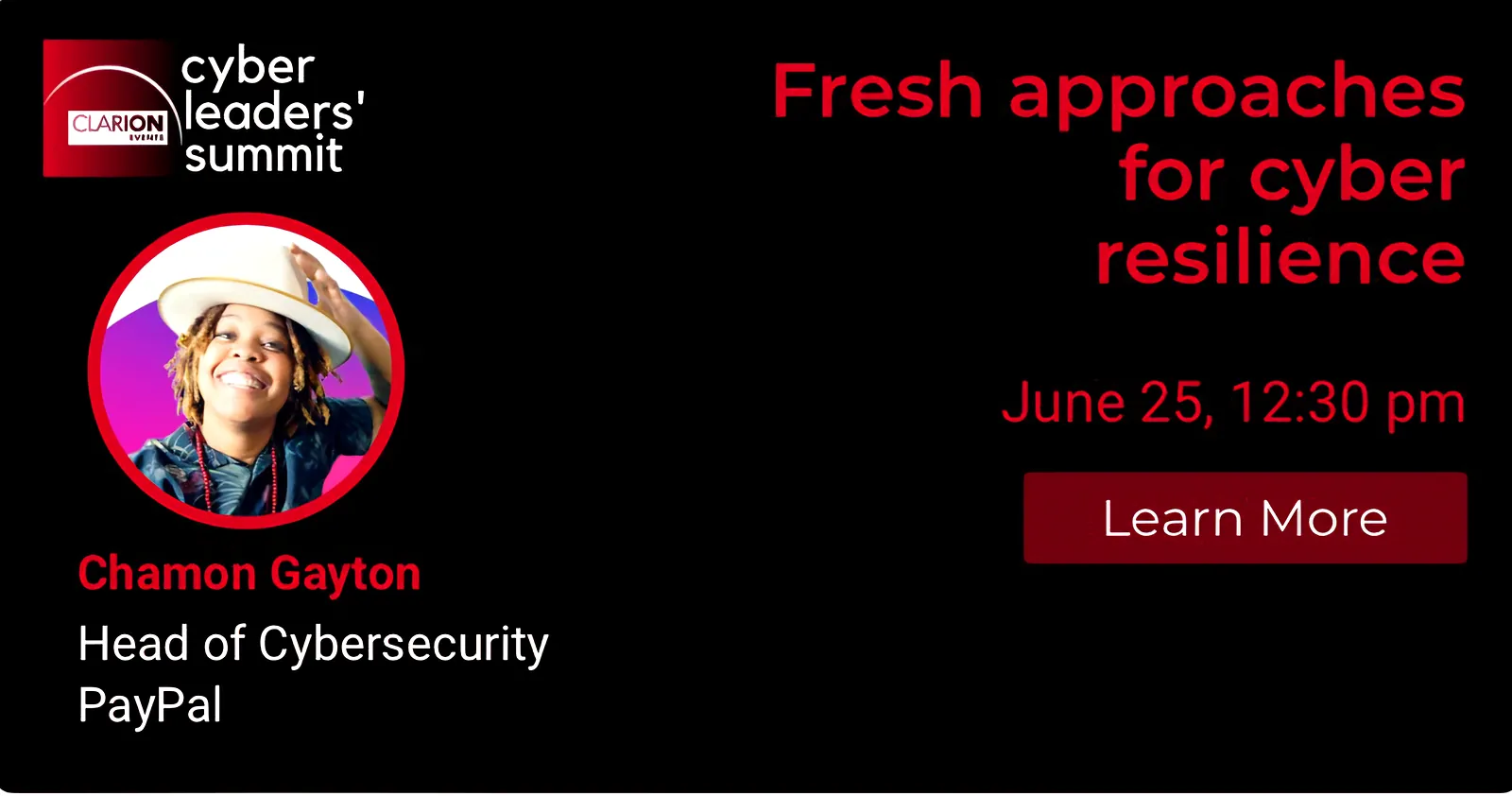 Cyber Leaders Summit — “Fresh approaches for cyber resilience”