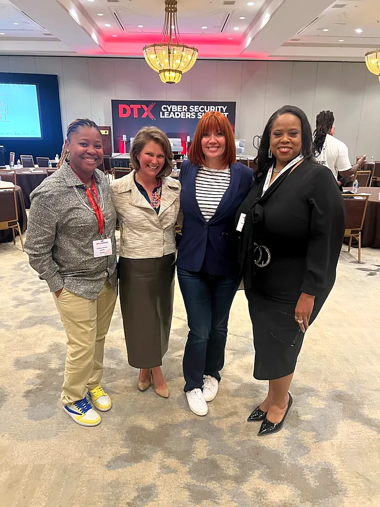 Chamon Gayton with fellow women security leaders at the Cyber Security Leaders Summit